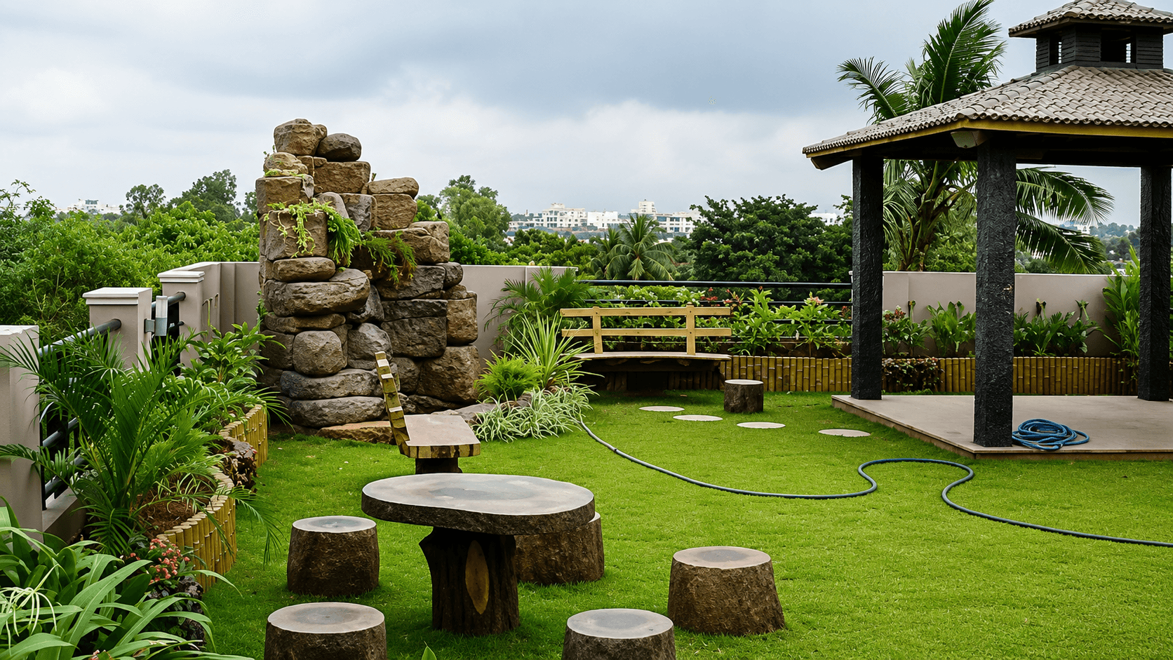 A landscaped garden developed by Horticultural Development Centre, Kolkata